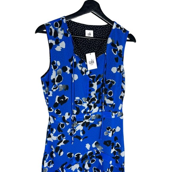 NWT CAbi Blue Collection Untamed Floral Sleeveless Sheath Knee Length Dress XS - Picture 2 of 11
